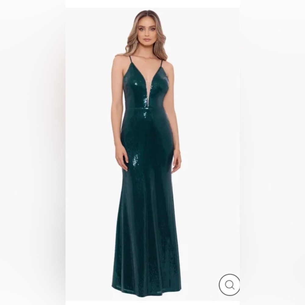 Betsy Adams Sequin Gown Size 12